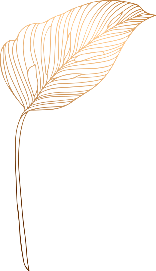 Gold palm leaf
