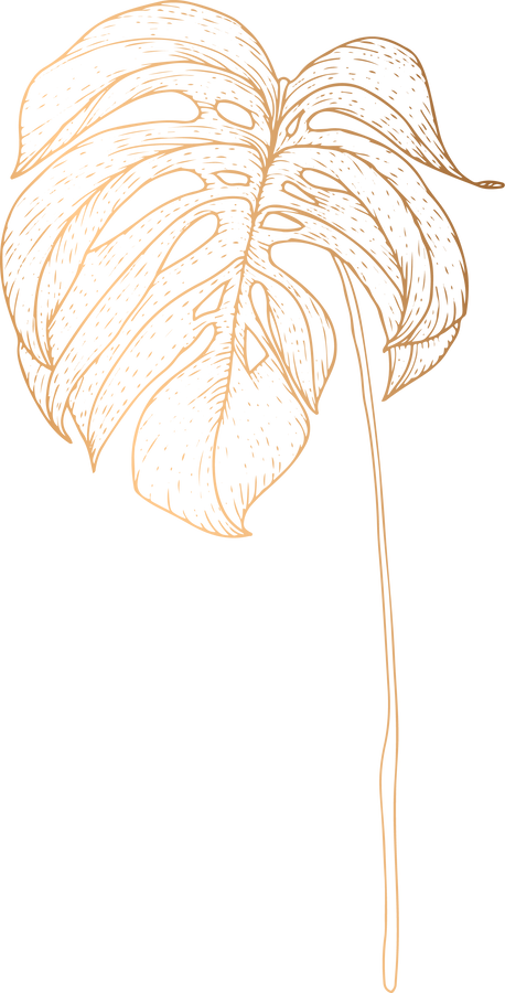 Gold palm leaf