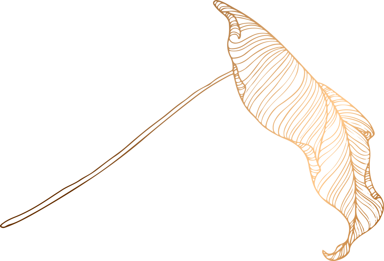 Gold palm leaf